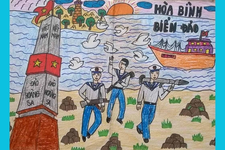 Vẽ tranh biển đảo đẹp nhất (37)
