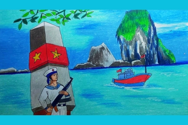 Vẽ tranh biển đảo đẹp nhất (3)