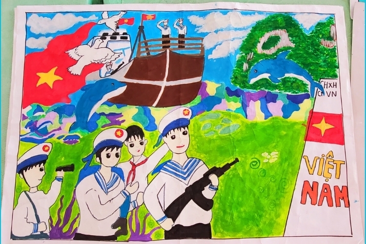 Vẽ tranh biển đảo đẹp nhất (47)