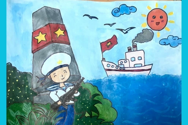 Vẽ tranh biển đảo đẹp nhất (4)