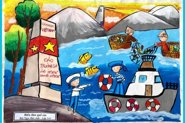 Vẽ tranh biển đảo đẹp nhất (5)