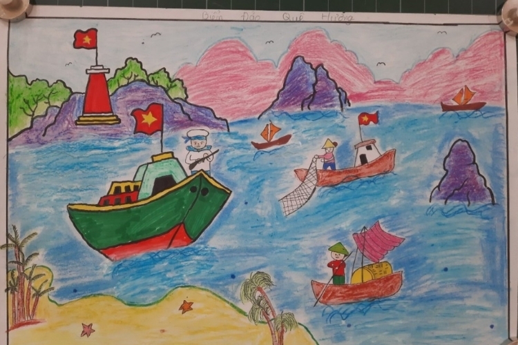 Vẽ tranh biển đảo đẹp nhất (9)