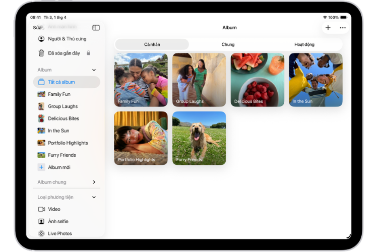 Xem album trên iPad 2