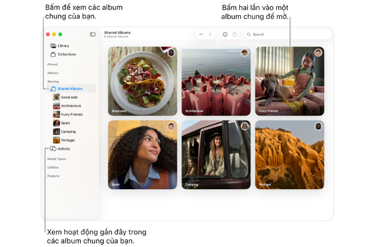 Xem album trên iPad 6