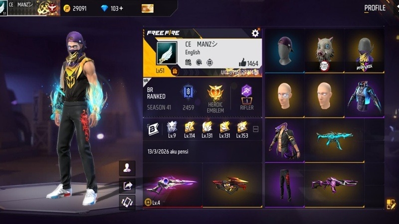 Acc Free Fire miễn phí 2025 2