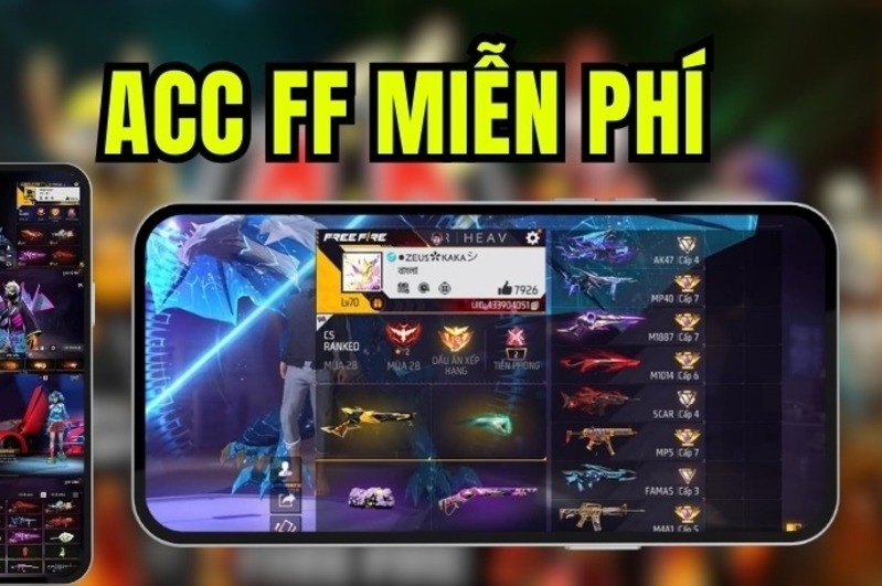 Acc Free Fire miễn phí 2025 3