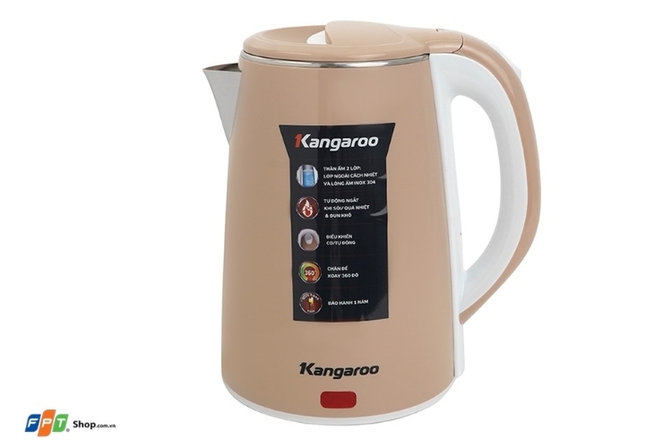 Ấm siêu tốc Kangaroo 1.5 lít KG18K1