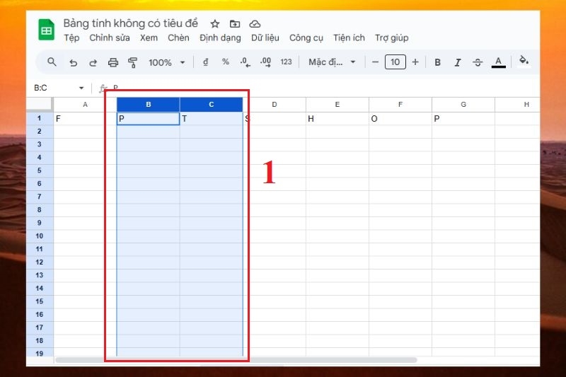 Ẩn cột trong Google Sheet ảnh 2