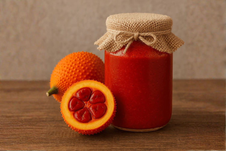 Cách làm gấc lên men mật ong đơn giản - 