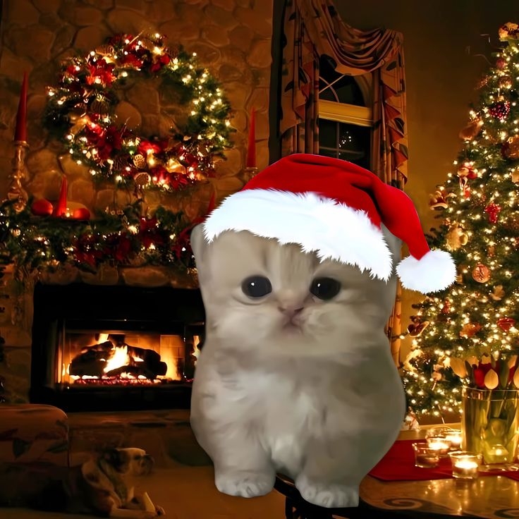 Ảnh mèo Noel meme 11