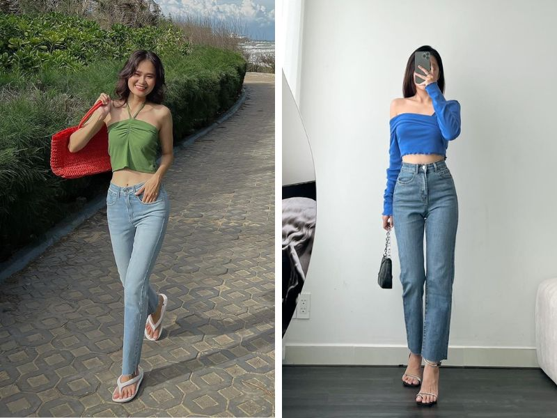 Áo croptop mặc với quần gì? (hình 6)