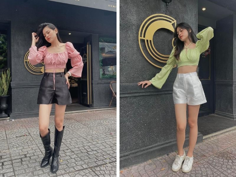Áo croptop mặc với quần gì? (hình 8)