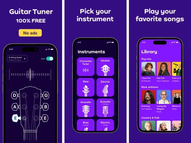 App chỉnh dây đàn guitar - Simply Tune