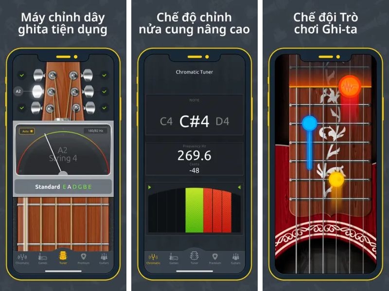 App chỉnh dây đàn guitar - DoubleTune - Tuner cho guitar