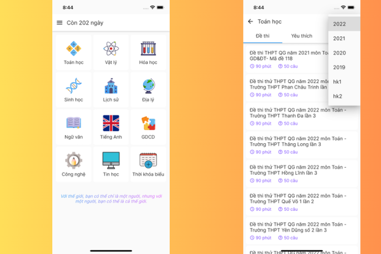 app luyện thi đại học 7