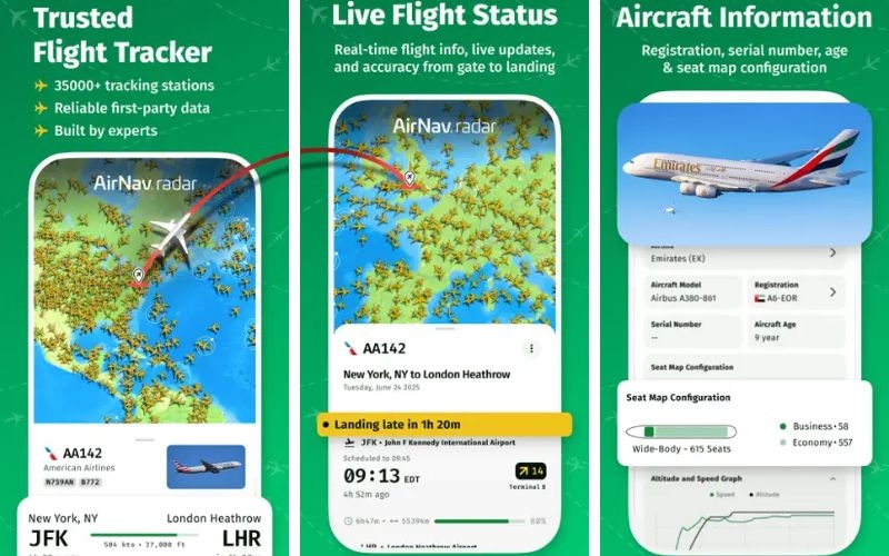App theo dõi chuyến bay - AirNav Radar