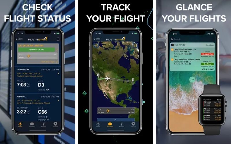 App theo dõi chuyến bay - FlightStats