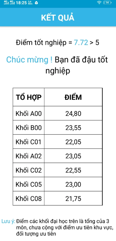 app tính điểm tốt nghiệp ảnh 9