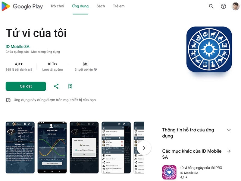App xem tử vi hình 2