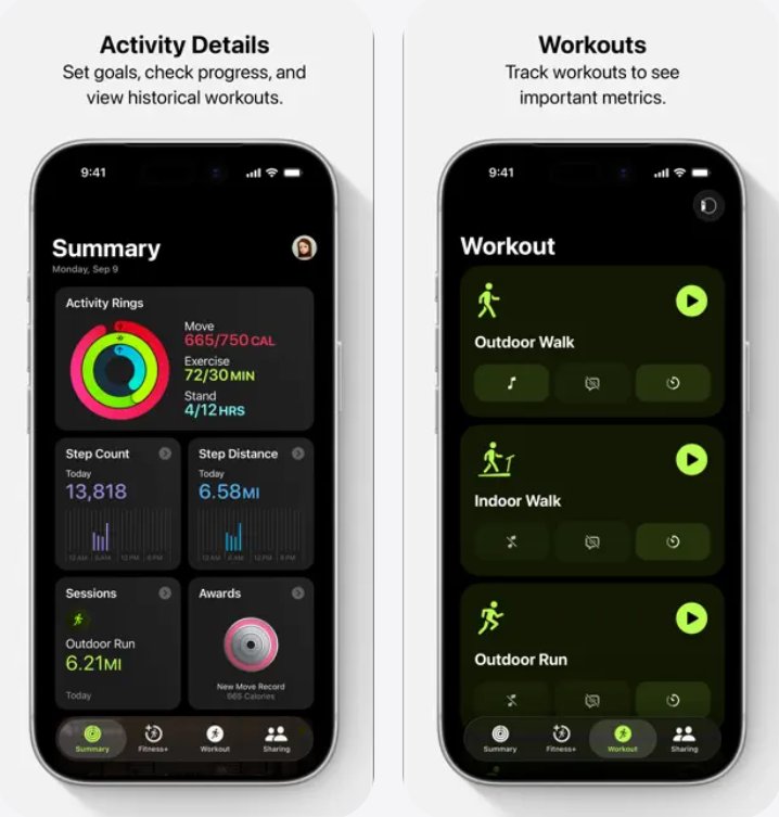tinh nang chinh cua apple fitness