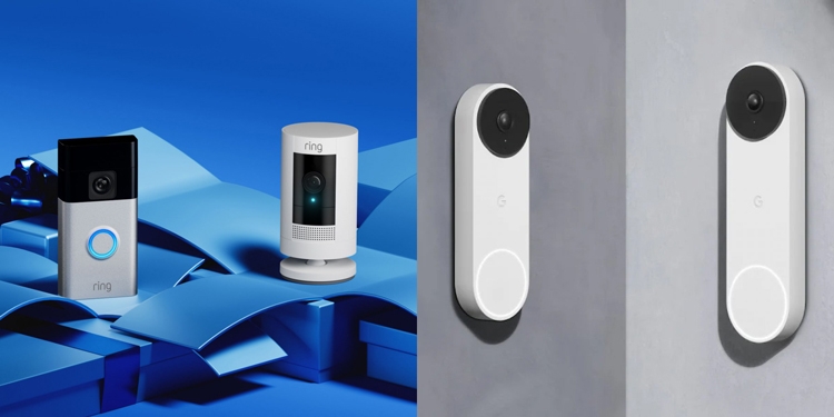 Chuông cửa thông minh Amazon Ring và Google Nest