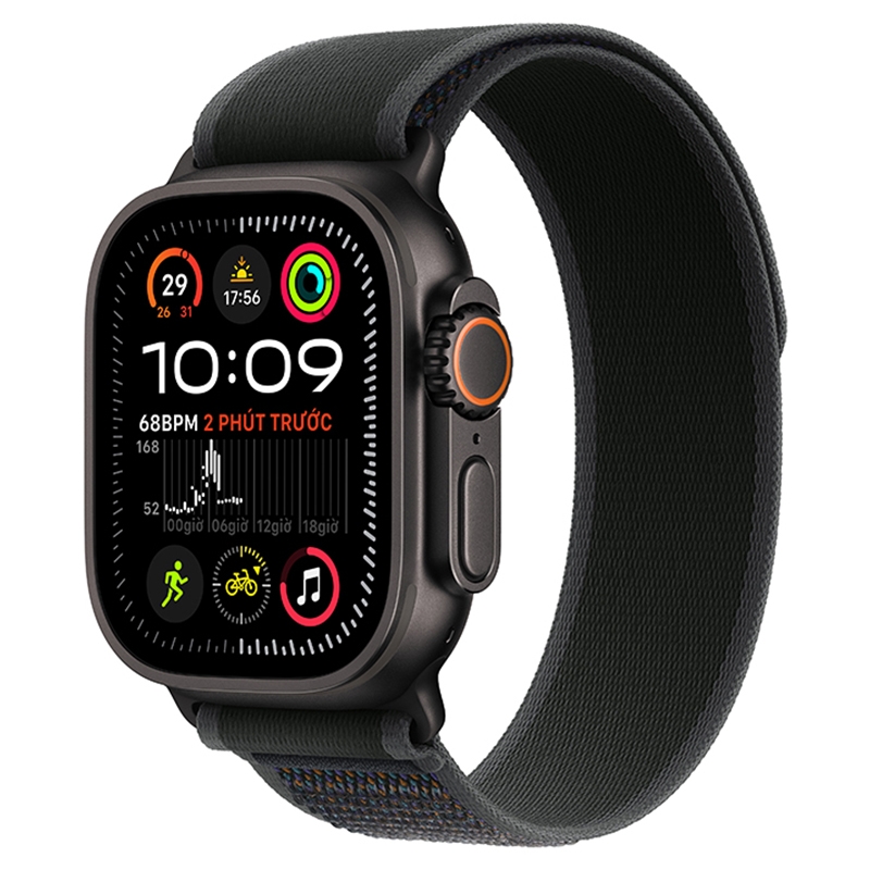 Apple Watch Ultra 2 2024 Gps + Cellular 49Mm Viền Titan Đen Dây Trail S/M