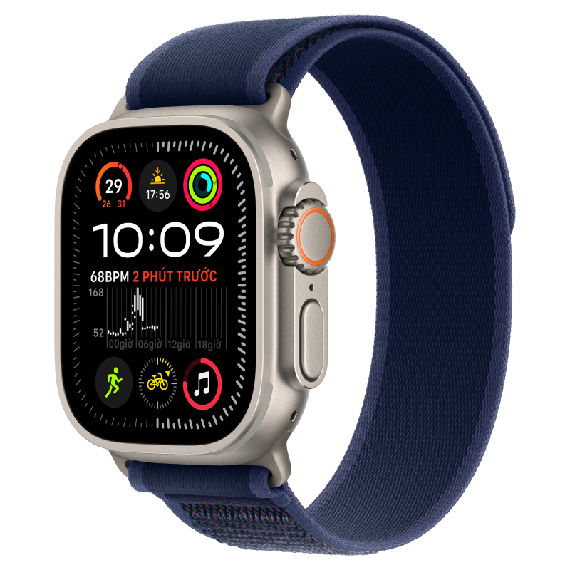 Apple Watch Ultra 2 GPS + Cellular 49mm viền Titanium Tự Nhiên Dây Đeo Trail M/L