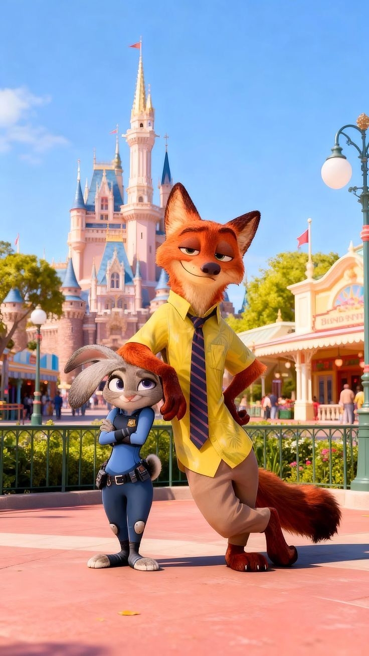Hình nền Cáo và Thỏ Zootopia Full HD cho điện thoại