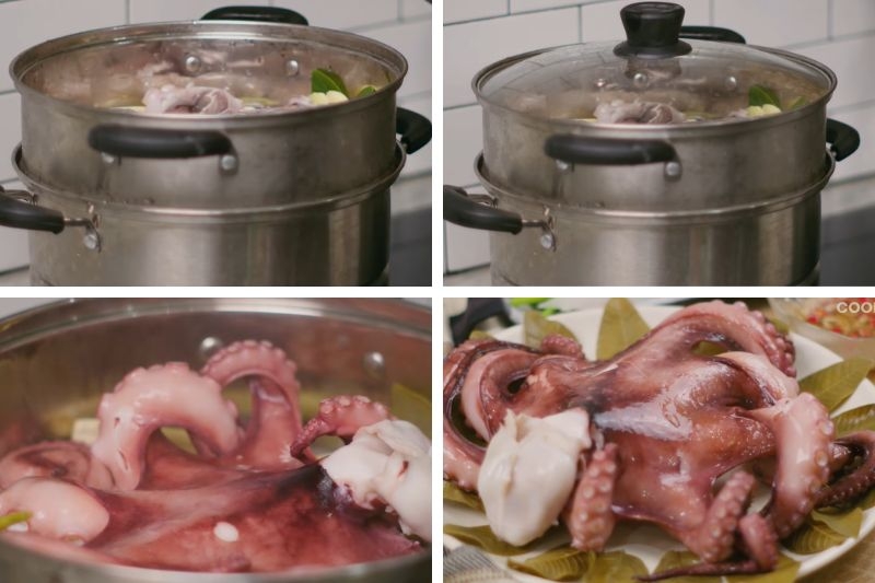 Bạch tuộc hấp bia ảnh 6