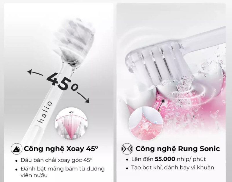 Bàn chải điện Halio Wave Sonic - hình 2