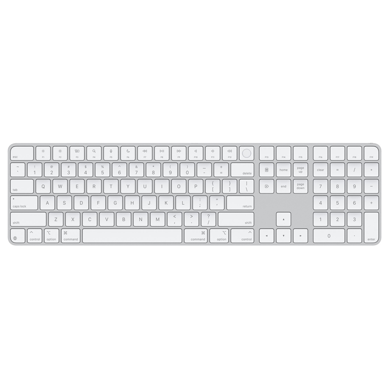 Bàn phím không dây Magic Keyboard with Touch ID and Numeric Keypad 2024 White MXK73ZA/A
