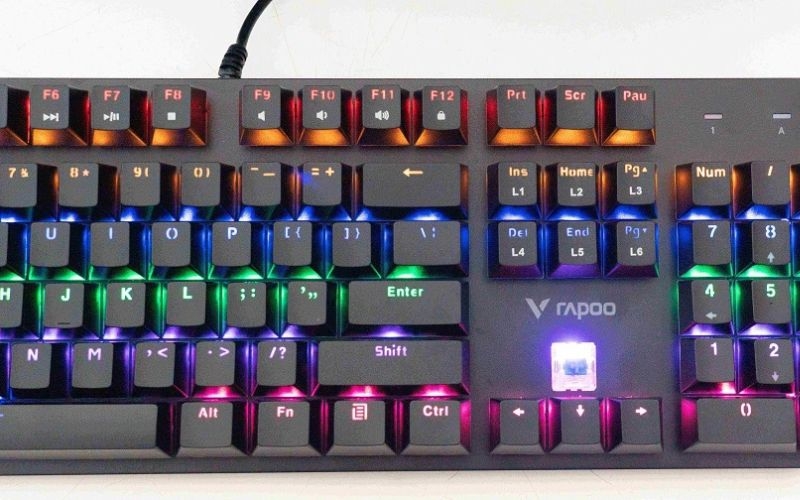 Bàn phím Rapoo hiệu ứng màu sắc sống động