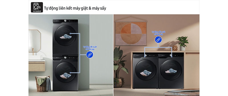 Bảng điều khiển AI Control trên máy sấy quần áo hình 3