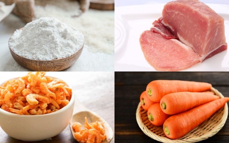 Chuẩn bị nguyên liệu bánh bầu