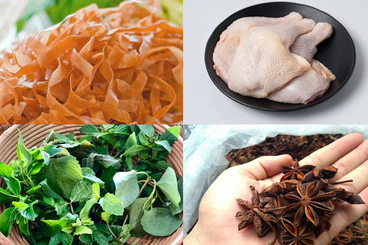 bánh đa đỏ trộn thịt gà 2