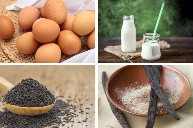 Bánh flan mè đen hình 2