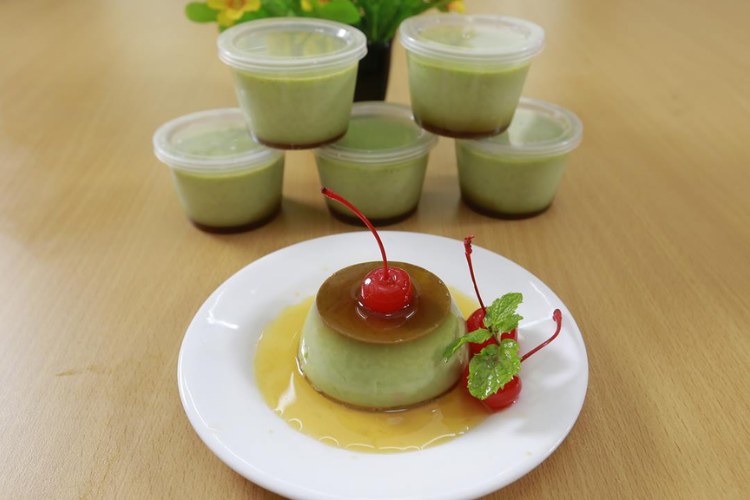 bánh flan trà xanh hình 3