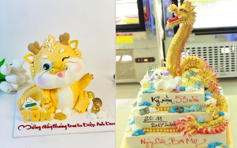 Bộ sưu tập bánh kem con rồng nổi bật cho các dịp đặc biệt