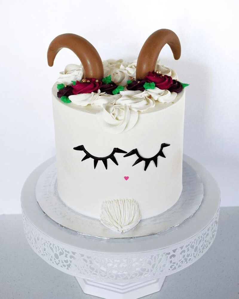 Bánh kem hình con dê ảnh 11