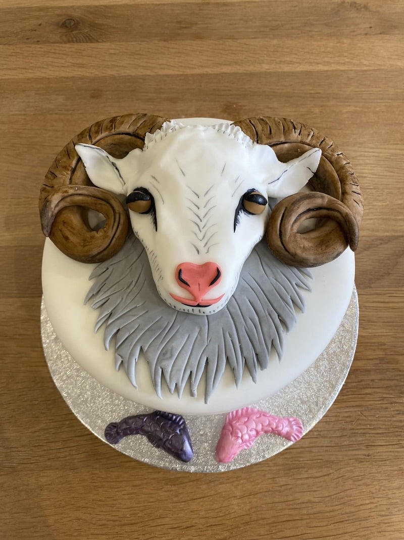 Bánh kem hình con dê ảnh 15