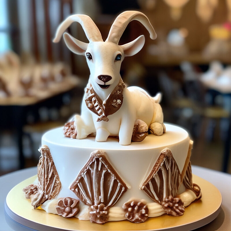 Bánh kem hình con dê ảnh 23