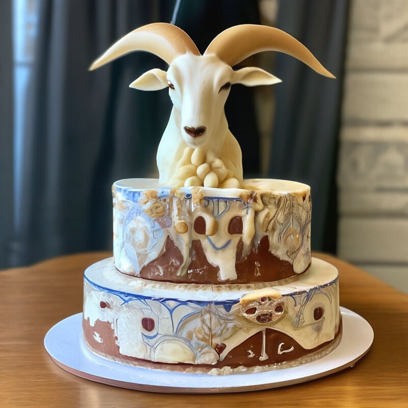 Bánh kem hình con dê ảnh 25