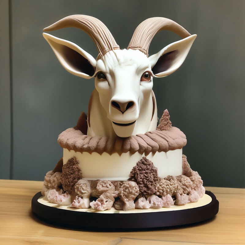 Bánh kem hình con dê ảnh 29