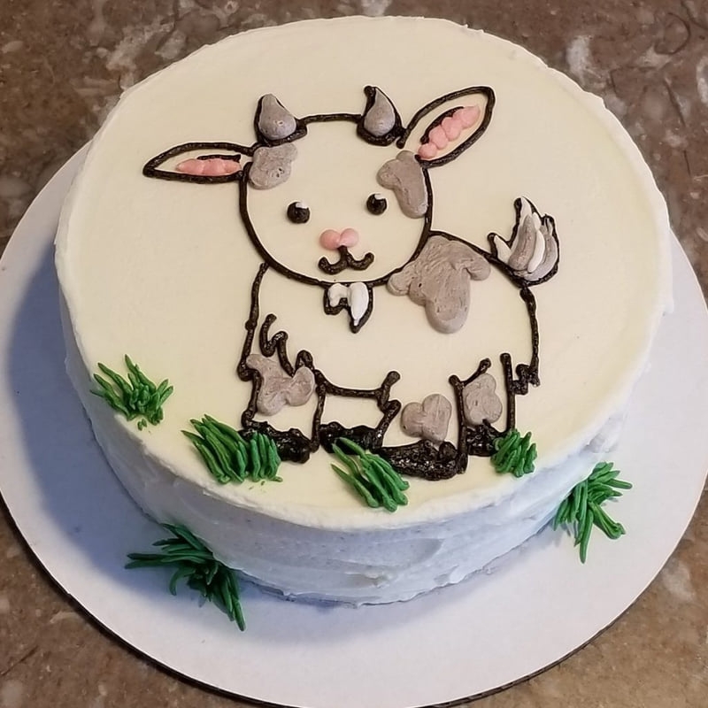 Bánh kem hình con dê ảnh 3