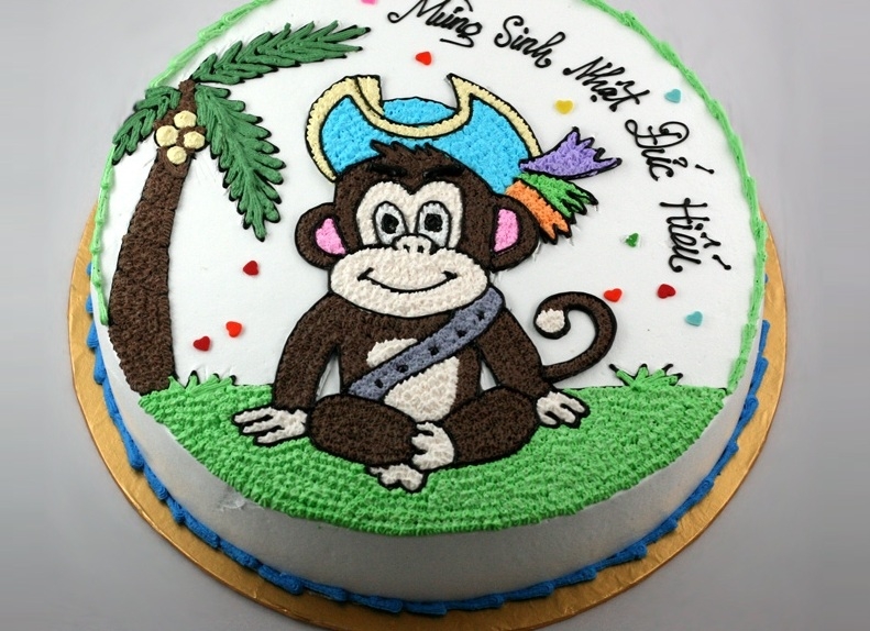 bánh kem hình con khỉ 14