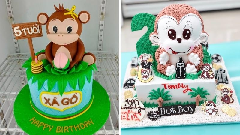 bánh kem hình con khỉ 6