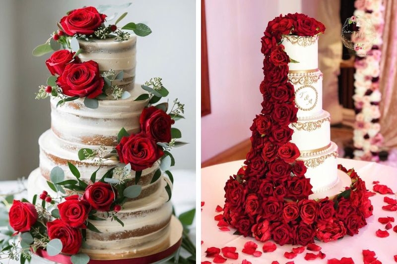 Bánh kem hoa hồng đỏ ảnh 12