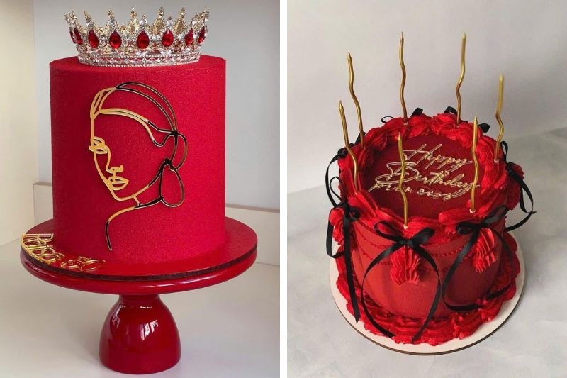 Bánh kem hoa hồng đỏ ảnh 14