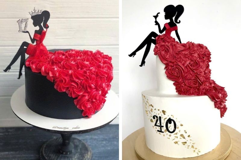 Bánh kem hoa hồng đỏ ảnh 15