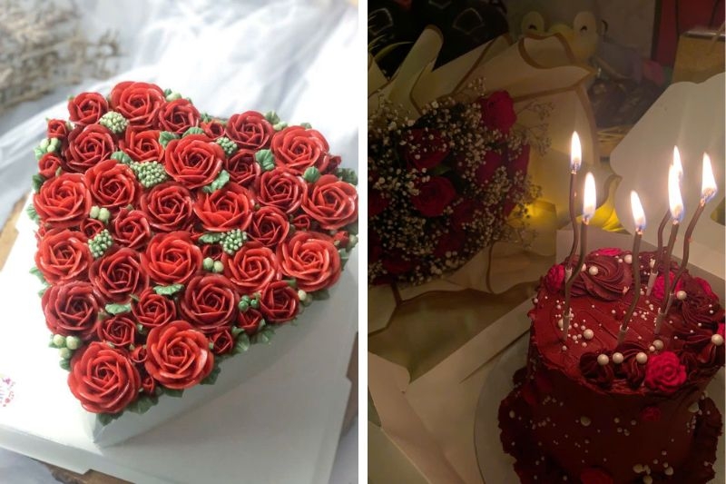 Bánh kem hoa hồng đỏ ảnh 18